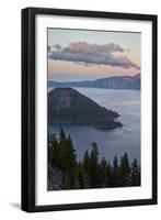 Crater Lake and Wizard Island at Dawn, Crater Lake National Park, Oregon, Usa-James Hager-Framed Premium Photographic Print