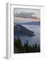 Crater Lake and Wizard Island at Dawn, Crater Lake National Park, Oregon, Usa-James Hager-Framed Photographic Print