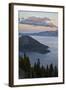 Crater Lake and Wizard Island at Dawn, Crater Lake National Park, Oregon, Usa-James Hager-Framed Photographic Print