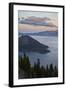 Crater Lake and Wizard Island at Dawn, Crater Lake National Park, Oregon, Usa-James Hager-Framed Photographic Print