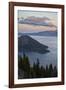 Crater Lake and Wizard Island at Dawn, Crater Lake National Park, Oregon, Usa-James Hager-Framed Photographic Print