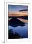 Crater Lake and Wizard Island at Dawn, Crater Lake National Park, Oregon, Usa-James Hager-Framed Photographic Print