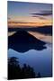 Crater Lake and Wizard Island at Dawn, Crater Lake National Park, Oregon, Usa-James Hager-Mounted Photographic Print