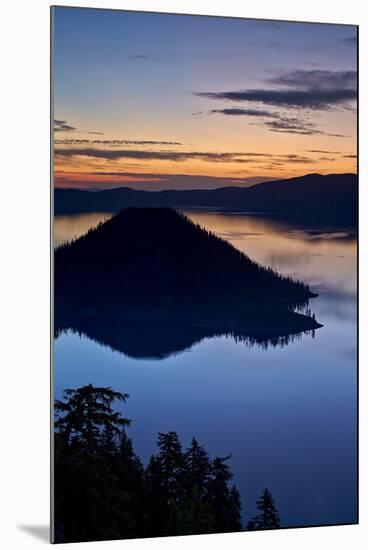 Crater Lake and Wizard Island at Dawn, Crater Lake National Park, Oregon, Usa-James Hager-Mounted Photographic Print