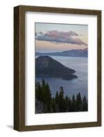 Crater Lake and Wizard Island at Dawn, Crater Lake National Park, Oregon, Usa-James Hager-Framed Photographic Print