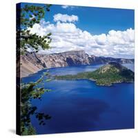 Crater Lake at Crater Lake National Park, Oregon, USA-null-Stretched Canvas