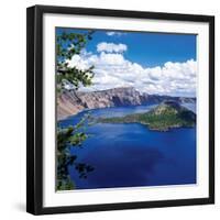 Crater Lake at Crater Lake National Park, Oregon, USA-null-Framed Premium Photographic Print