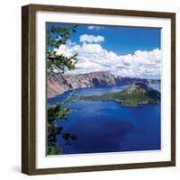 Crater Lake at Crater Lake National Park, Oregon, USA-null-Framed Photographic Print