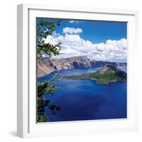 Crater Lake at Crater Lake National Park, Oregon, USA-null-Framed Photographic Print