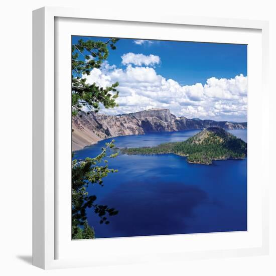 Crater Lake at Crater Lake National Park, Oregon, USA-null-Framed Photographic Print