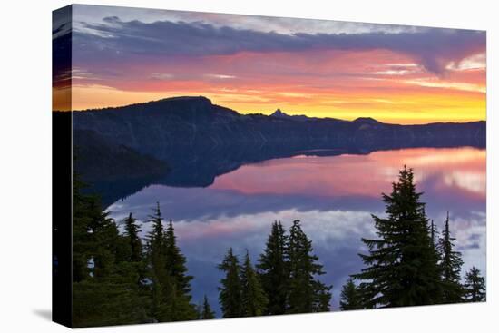 Crater Lake at Sunrise, Crater Lake National Park, Oregon, USA-Michel Hersen-Stretched Canvas