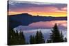 Crater Lake at Sunrise, Crater Lake National Park, Oregon, USA-Michel Hersen-Stretched Canvas