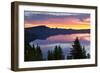 Crater Lake at Sunrise, Crater Lake National Park, Oregon, USA-Michel Hersen-Framed Photographic Print