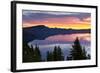 Crater Lake at Sunrise, Crater Lake National Park, Oregon, USA-Michel Hersen-Framed Photographic Print