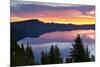 Crater Lake at Sunrise, Crater Lake National Park, Oregon, USA-Michel Hersen-Mounted Photographic Print