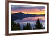 Crater Lake at Sunrise, Crater Lake National Park, Oregon, USA-Michel Hersen-Framed Photographic Print