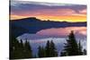 Crater Lake at Sunrise, Crater Lake National Park, Oregon, USA-Michel Hersen-Stretched Canvas