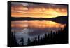 Crater Lake at Sunrise, Crater Lake National Park, Oregon, USA-Michel Hersen-Framed Stretched Canvas