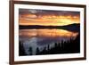 Crater Lake at Sunrise, Crater Lake National Park, Oregon, USA-Michel Hersen-Framed Photographic Print