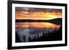 Crater Lake at Sunrise, Crater Lake National Park, Oregon, USA-Michel Hersen-Framed Photographic Print