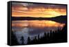 Crater Lake at Sunrise, Crater Lake National Park, Oregon, USA-Michel Hersen-Framed Stretched Canvas