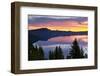 Crater Lake at Sunrise, Crater Lake National Park, Oregon, USA-Michel Hersen-Framed Photographic Print