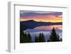 Crater Lake at Sunrise, Crater Lake National Park, Oregon, USA-Michel Hersen-Framed Photographic Print