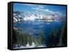 Crater Lake During a Cold Winter, Oregon, USA-Janis Miglavs-Framed Stretched Canvas