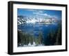 Crater Lake During a Cold Winter, Oregon, USA-Janis Miglavs-Framed Premium Photographic Print