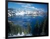 Crater Lake During a Cold Winter, Oregon, USA-Janis Miglavs-Framed Photographic Print