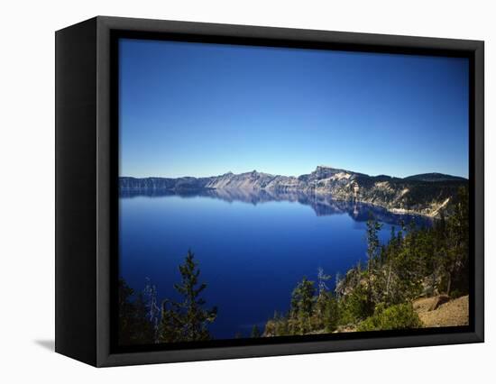 Crater Lake in Crater Lake National Park, Oregon, USA-Bernard Friel-Framed Stretched Canvas