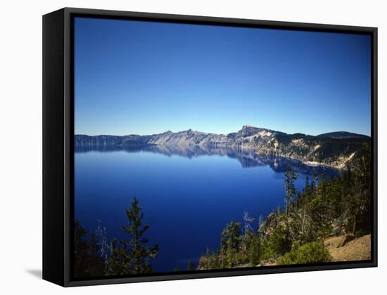 Crater Lake in Crater Lake National Park, Oregon, USA-Bernard Friel-Framed Stretched Canvas