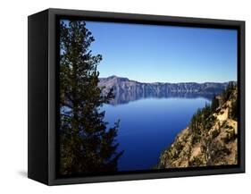 Crater Lake in Crater Lake National Park, Oregon, USA-Bernard Friel-Framed Stretched Canvas