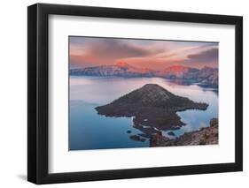 Crater Lake in sunset-Belinda Shi-Framed Photographic Print