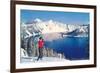 Crater Lake in Winter, Oregon-null-Framed Art Print