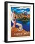 Crater Lake National Park: Crystal View-Anderson Design Group-Framed Art Print