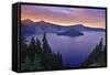 Crater Lake National Park, Oregon - Aerial View-Lantern Press-Framed Stretched Canvas