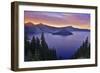 Crater Lake National Park, Oregon - Aerial View-Lantern Press-Framed Art Print