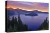 Crater Lake National Park, Oregon - Aerial View-Lantern Press-Stretched Canvas