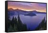 Crater Lake National Park, Oregon - Aerial View-Lantern Press-Framed Stretched Canvas