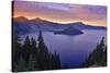 Crater Lake National Park, Oregon - Aerial View-Lantern Press-Stretched Canvas