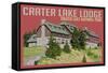 Crater Lake National Park, Oregon - Lodge-Lantern Press-Framed Stretched Canvas