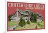 Crater Lake National Park, Oregon - Lodge-Lantern Press-Framed Art Print