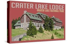 Crater Lake National Park, Oregon - Lodge-Lantern Press-Stretched Canvas