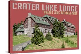 Crater Lake National Park, Oregon - Lodge-Lantern Press-Stretched Canvas