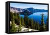 Crater Lake National Park, Oregon, USA-Mark A Johnson-Framed Stretched Canvas