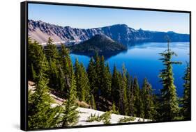 Crater Lake National Park, Oregon, USA-Mark A Johnson-Framed Stretched Canvas