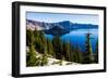 Crater Lake National Park, Oregon, USA-Mark A Johnson-Framed Photographic Print