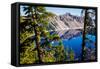 Crater Lake National Park, Oregon, USA-Mark A Johnson-Framed Stretched Canvas