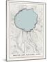 Crater Lake National Park Topographical Print-null-Mounted Art Print